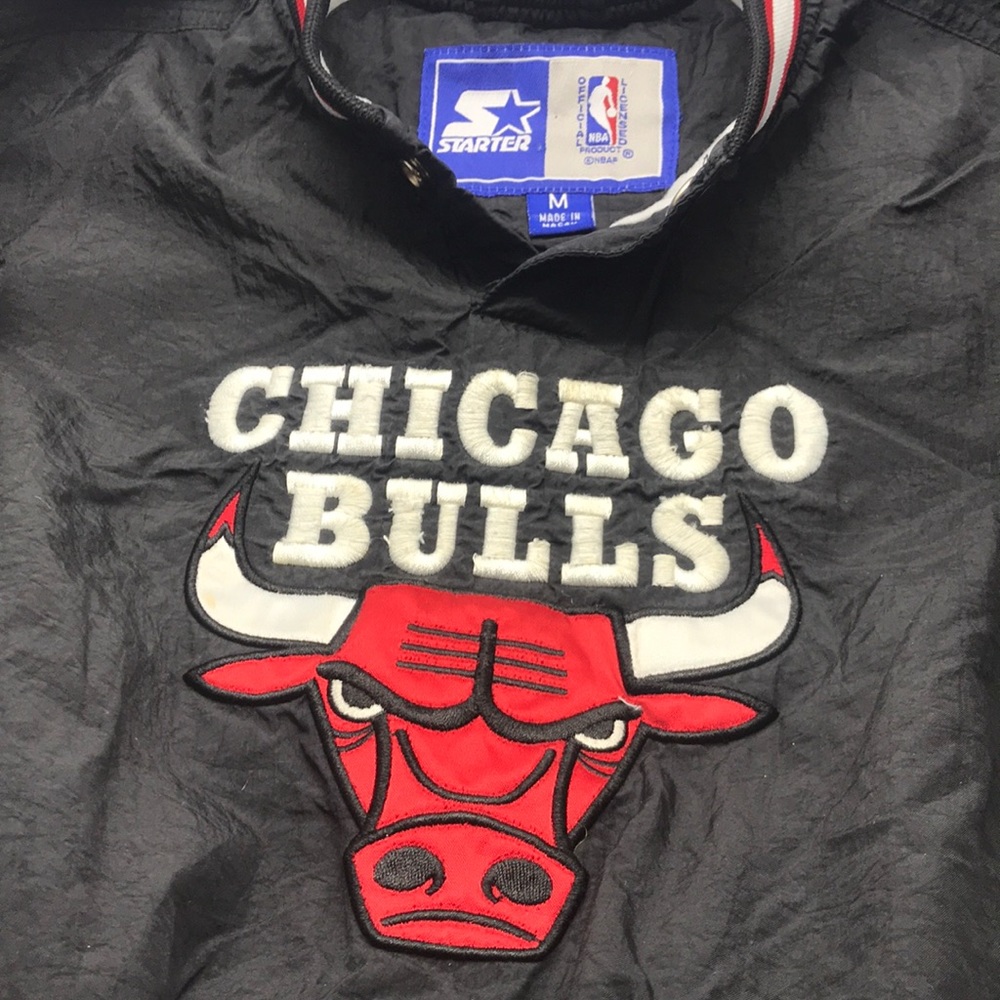 Vtg Chicago Bulls NBA Starter Windbreaker Pullover